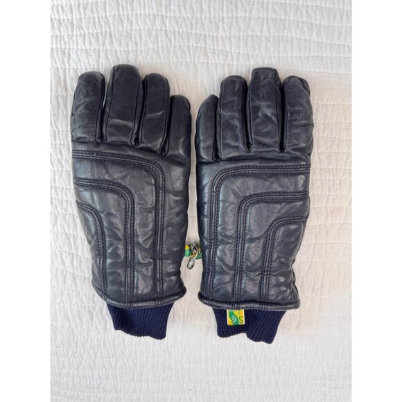 Kombi Other - Kombi Y2K Navy Blue  Leather Winter Gloves Sz S